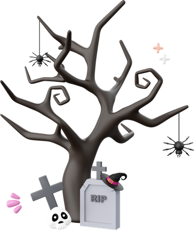 Arbre mort d'Halloween  3D Icon