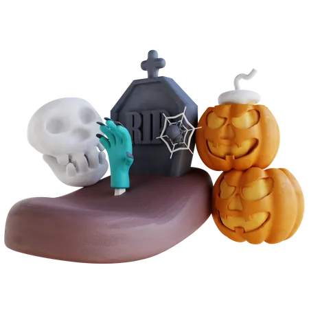Halloween assustador  3D Icon