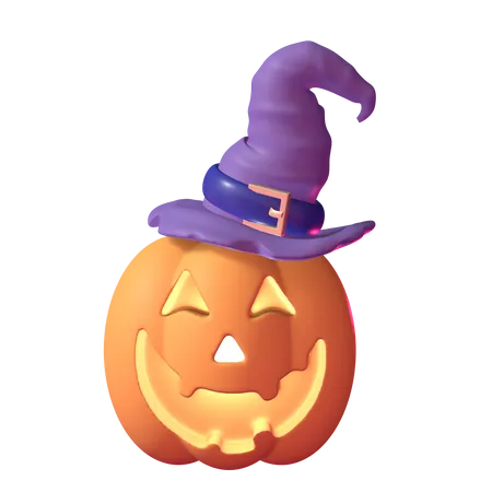 Halloween avec un chapeau de sorcière  3D Icon