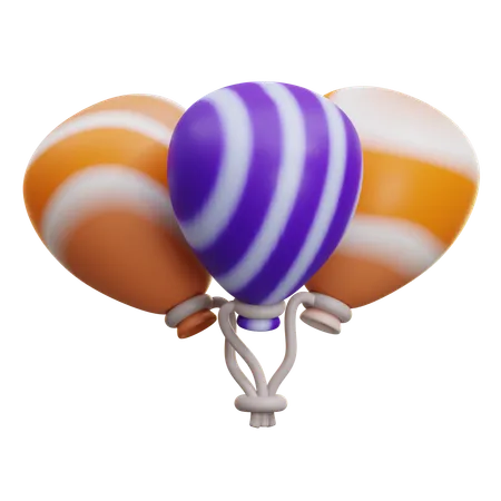 Halloweenballon  3D Icon