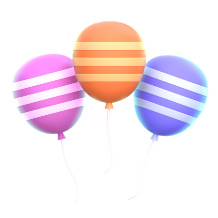 Halloween Ballons  3D Icon