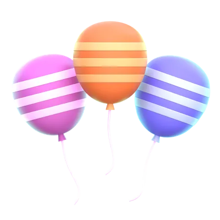 Halloween Ballons  3D Icon