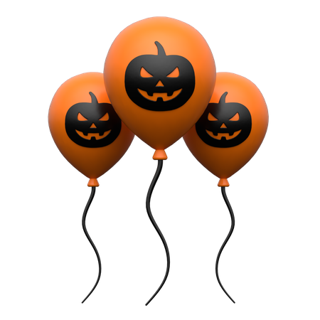 Halloween Balloon  3D Icon