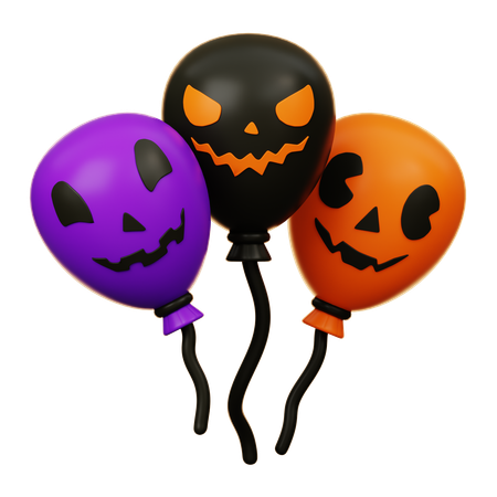 Halloween Balloons  3D Icon