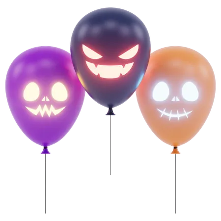 Halloween Balloons  3D Icon