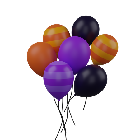 Halloween Balloons  3D Icon