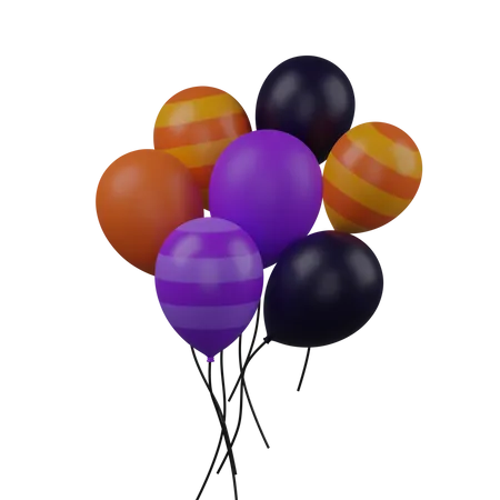 Halloween Balloons  3D Icon