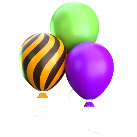 Halloween Balloons  3D Icon