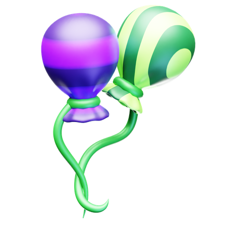 Halloween Balloons  3D Icon