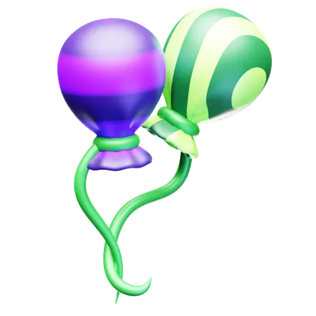 Halloween Balloons  3D Icon