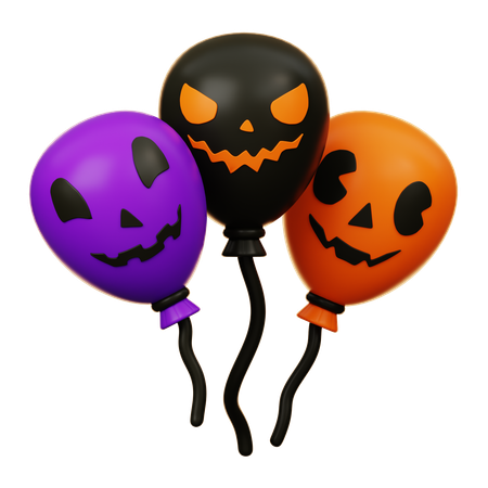 Halloween Balloons  3D Icon