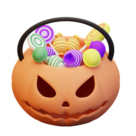 Halloween Basket  3D Icon