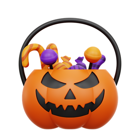 Halloween Basket  3D Icon