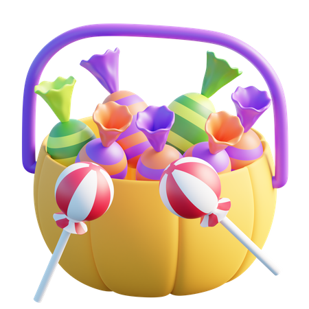 Halloween Basket  3D Icon