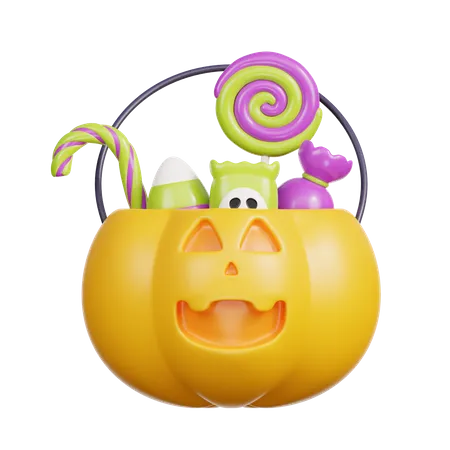 Halloween Basket  3D Icon