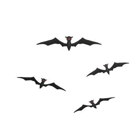 Halloween Bat  3D Illustration