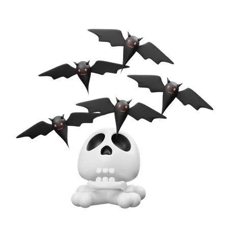 Halloween Bat  3D Illustration