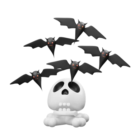 Halloween Bat 3D Illustration