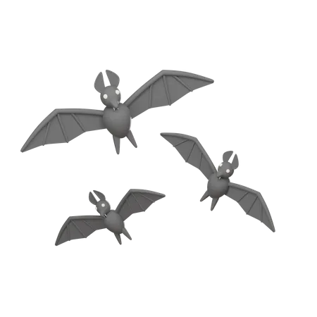 Bat With Transparent Background 3D Icon