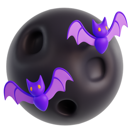 Halloween Bats  3D Icon