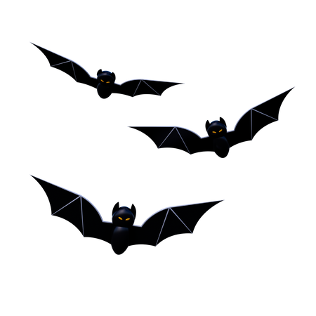 Halloween Bats  3D Icon