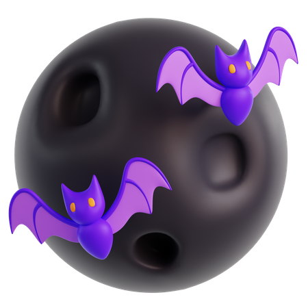 Halloween Bats  3D Icon