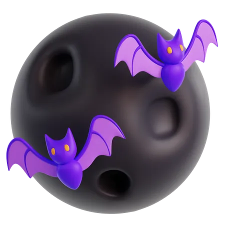 Halloween Bats  3D Icon