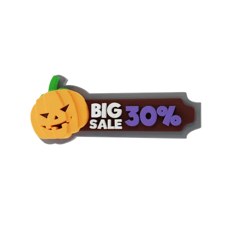 Halloween Big Sale 3D Illustration