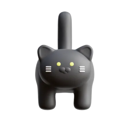 Halloween Black Cat  3D Icon