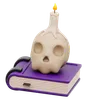 Halloween Book With Candle