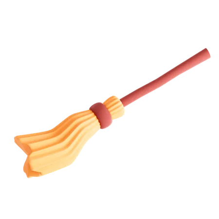 Halloween Broom 3 D Illustration 3D Icon