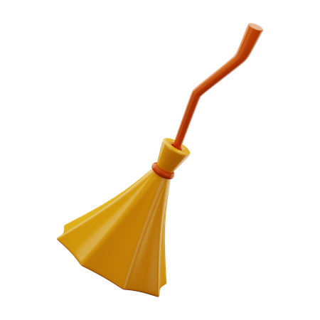 Halloween Broom  3D Icon