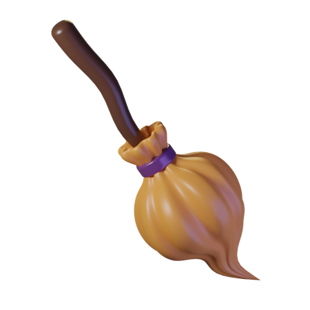 Halloween Broom  3D Icon