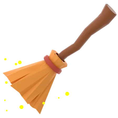 Halloween Broom  3D Icon