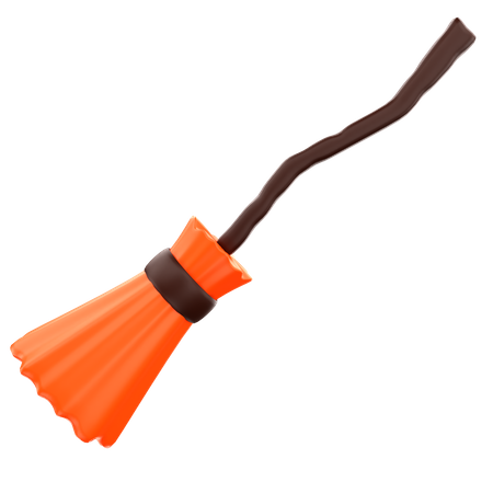 Halloween Broom  3D Icon