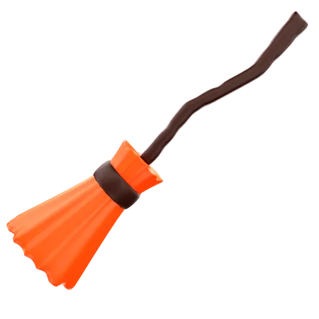 Halloween Broom  3D Icon