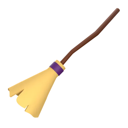 Halloween Broom  3D Icon