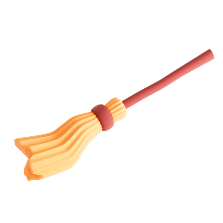 Halloween Broom  3D Icon