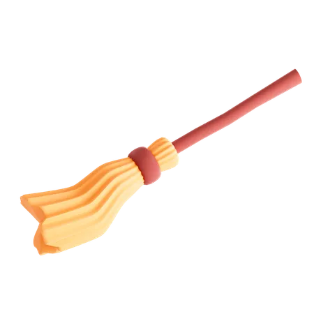 Halloween Broom  3D Icon