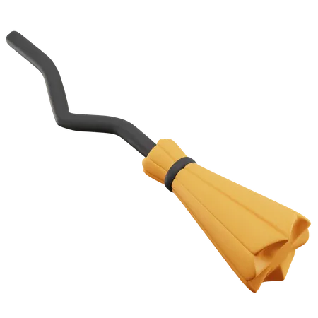 Halloween Broom  3D Icon