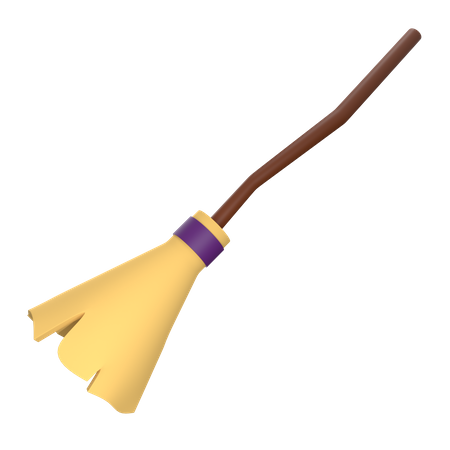 Halloween Broom  3D Icon