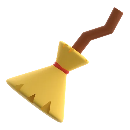 Halloween Broom Stick  3D Icon