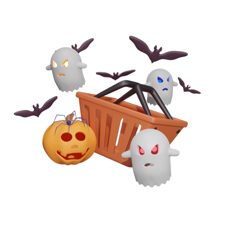 Halloween Bucket  3D Icon