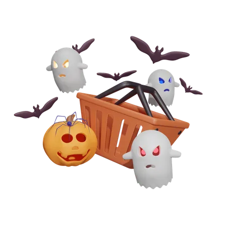 Halloween Bucket  3D Icon