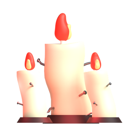 Halloween Burning Candle 3D Icon