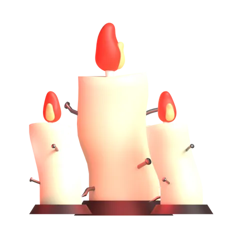 Halloween Burning Candle 3D Icon