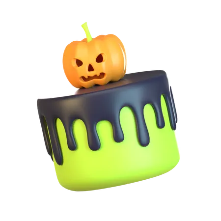 3 D Halloween Cake Party Isometric Icon 3D Icon