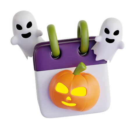 Halloween Calendar  3D Icon