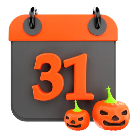 Halloween Calendar  3D Icon