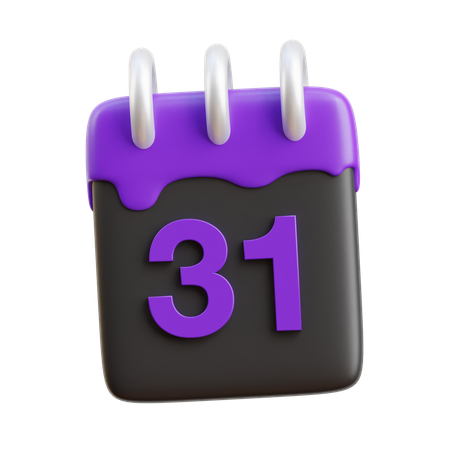 Halloween Calendar  3D Icon